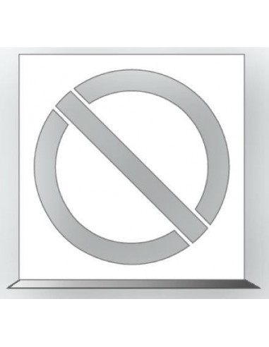 Spuitsjabloon niet parkeren - dibond, vierkant, wit