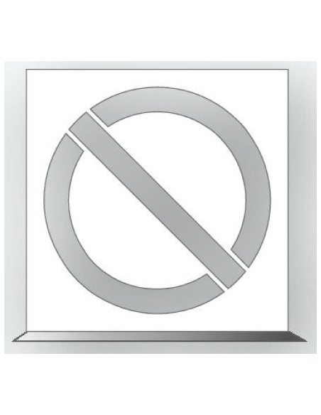 Spuitsjabloon niet parkeren - dibond, vierkant, wit