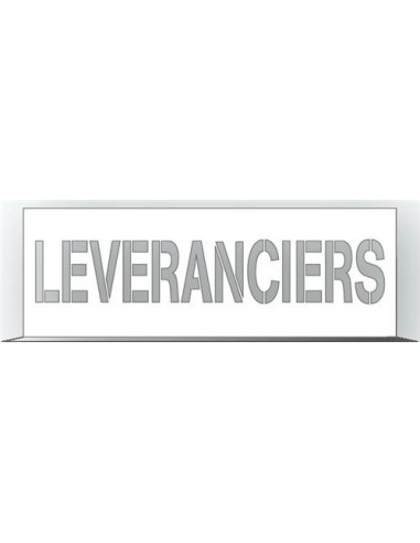 Spuitsjabloon leveranciers - dibond - 1000 x 300 mm, wit, rechthoekig