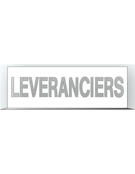 Spuitsjabloon leveranciers - dibond - 1000 x 300 mm, wit, rechthoekig