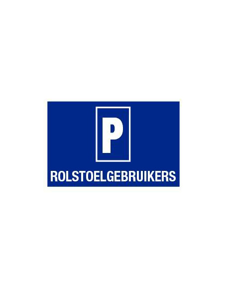 Rolstoelgebruikers parkeren bord, kunststof