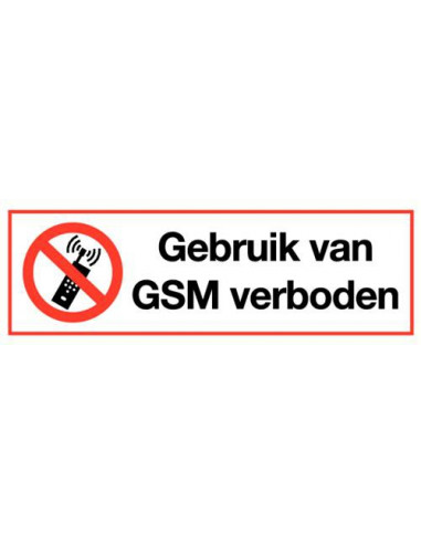 Gsm verboden bord, kunststof