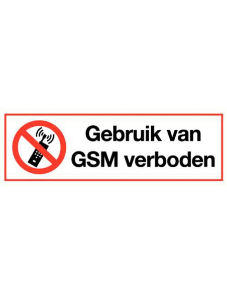 Gsm verboden bord, kunststof