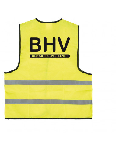 Bedrijfshulpverlener hesje geel