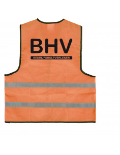 Bedrijfshulpverlener hesje oranje