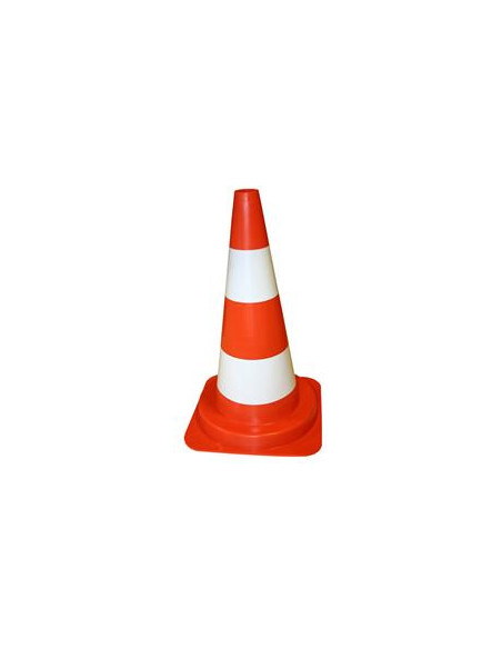 Verkeerskegel met witte banden, 10 stuks