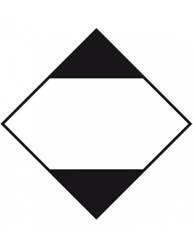 ADR sticker beperkte hoeveelheden, ruit, wit zwart