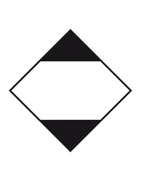 ADR sticker beperkte hoeveelheden, ruit, wit zwart